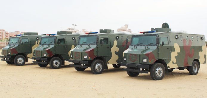 armoured vehicles